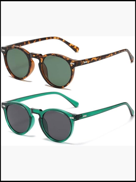 Vintage Round Polarized Sunglasses UV400 Protection Acetate Frame main image 5